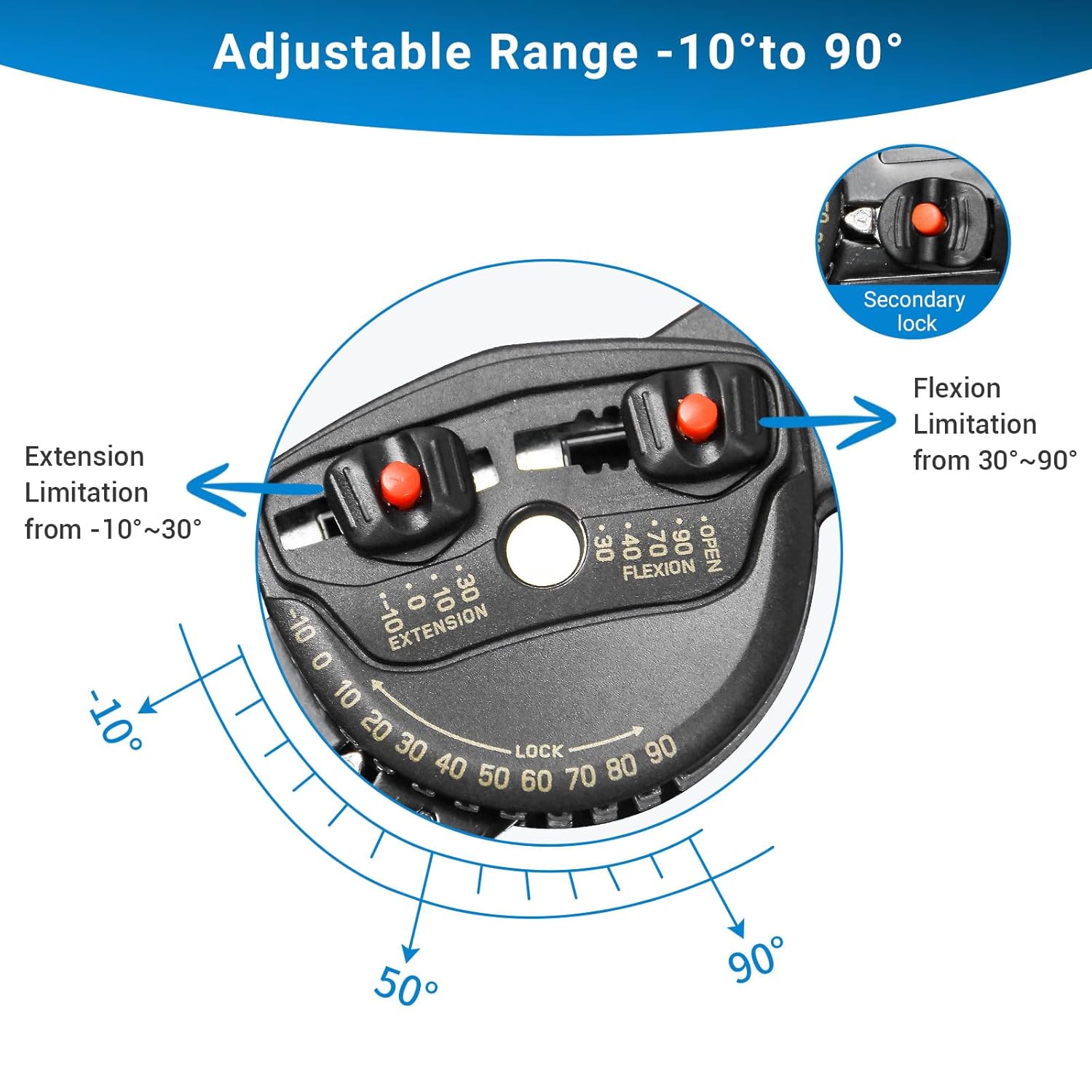 Hinged ROM Knee Brace,Unloader Knee Brace,Knee Immobilizer Brace,ACL, MCL and PCL Injury, Adjustable Orthopedic Support Stabilizer After Surgery, Women and Men-Multi-Angle Adjustment